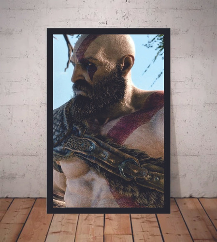 Placa Quadro Decorativo God Of War Kratos Ps3 Ps4 Gamer 081