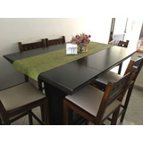 Ante Comedor De 6 Sillas En Madera