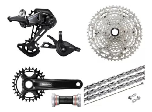 Kit Shimano Deore 12v 1x12 M6100 Cassete 10/51 Micro Spline