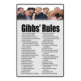 Ncis Cartel De Chapa Gibbs Rules Vintage Decorado Carte...