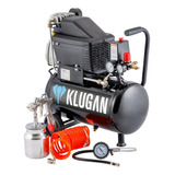  Compresor De Aire 24 Litros Klugan 2hp Con Kit