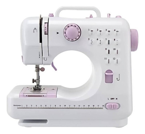 Maquina De Coser Mini Multifuncional Sm-505l Color Blanco