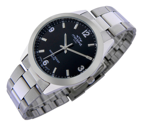 Reloj Montreal Hombre Ml1753 100% Acero Agujas Luminosas