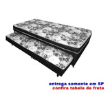 Bicama Cama Box Solteiro Espuma + Cama Auxiliar 