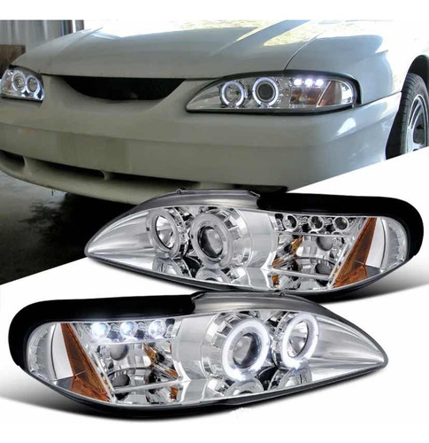 Faros Led Cromados Mustang 1994 1995 1996 1997 1998