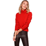 Polera Mujer Pullover Lana Sweater Cuello Alto Kierouno