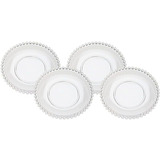 Godinger Chesterfield Glass Platos De Postre, Set De 4