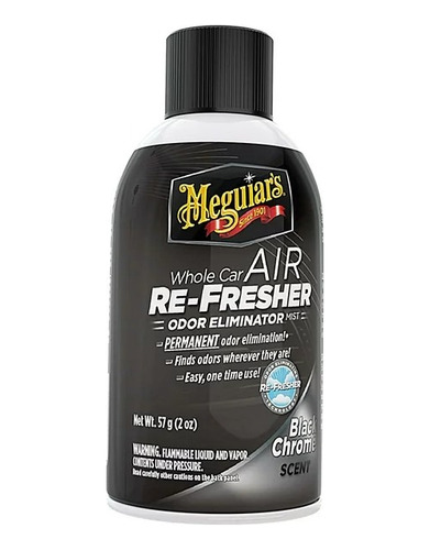 Air Refresher Meguiars Eliminador Olores Aroma Cromo Nuevo 