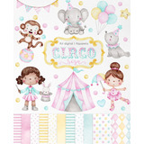 Kit Imagenes Png Cliparts Circo Nena Niña Rosa Acuarela Ni53