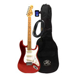 Guitarra Eléctrica Sx Stratocaster + Funda Afinador Cable