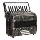 Acordeon Ega 0348 Pbk 48 Baixos Com Case 26 Teclas Eagle