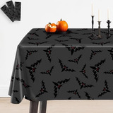 Mantel De Plástico Negro De Halloween (pack De 3), Cub...