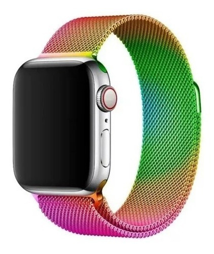 Pulseira Magnética Aço Para Apple Watch 38mm 40mm 42mm 44mm