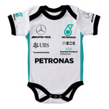 Pañalero Mercedes Benz, Formula 1, Gp Lewis Hamilton Blanco