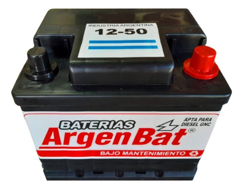 Batería Argenbat 12x50. Con Garantía 12 Meses.