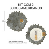 Kit C2 Sousplat Jogo Americano Formato Flor Para Mesa Posta
