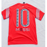Camiseta Futbol De Entrenamiento adidas Messi 10 Roja Usad