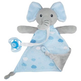 Naninha De Elefante Pelúcia Bebê Soninho Azul Buba Baby