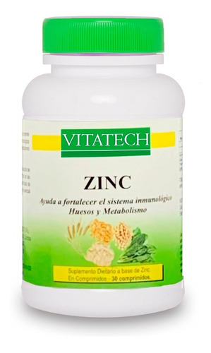 Zinc X 30 Comprimidos Antioxidante Vitatech 