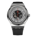 Reloj Swatch Sistem Through Again Yis431 Color De La Correa Negro Color Del Bisel Gris