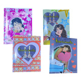 Pack X4 Cuadernos Tapa Flexible Abrochado 24 Hjs Floricienta