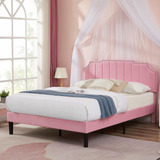 Vecelo Base De Cama Tapizada Tamano Queen Con Cabecera Ajust