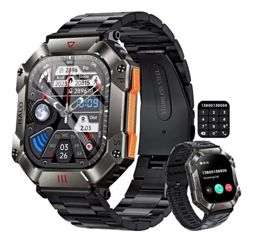 Militar Smart Watch Hombres Reloj Inteligente Impermeables