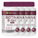 Kit Biotina B-max Vit B1 B2 B3 B5 B6 B9 B12 Natsu 240cp Full