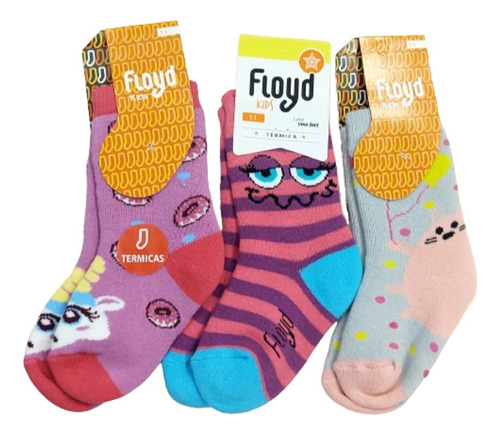 Pack X 3 Medias Térmicas Niños Floyd Abrigadas