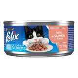 Alimento Felix Gato Lata Adulto Pack 24x156g Filetes Salmón