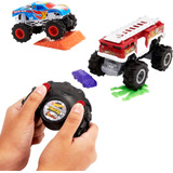 Hot Wheels Monster Trucks 2-pack, 1 Race Ace & 1 Hw 5-alarm 