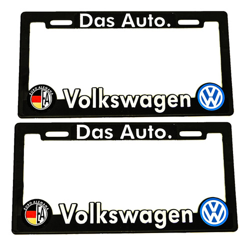  Portaplacas Premium Volkswagen Das Auto 001 Juego 2 Piezas