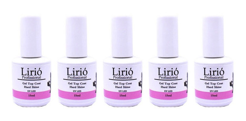 Kit Com 5 Topcoat Lirió Durabilidade Alongamento Unha De Gel