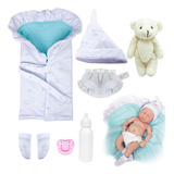 Miaio Reborn Baby Doll Accesorios Ropa Manta Swaddle Juego .