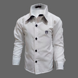 Camisa Infantil Social Pp, P, M, G - Veste Tamanhos 01 A 08