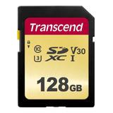 Transcend Ts128gsdc500s-e 128 Gb Uhs-i U3 Sd Tarjeta De Mem.