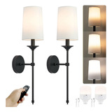 Passica Decor Juego De 2 Candelabros De Pared Negros Con 3 C