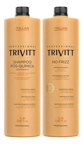 Escova Progressiva Trivitt Liss  + Shampoo 1l Itallian
