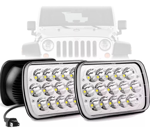 Par De Faros Led Auxiliares 7x5 Para Camion Y Jeep Wrangler