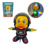 Boneco Pato Dançarino Com Musica E Luzes Astronauta Diversão