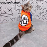 Sudadera Cosplay Para Mascotas Goku Dragon Ball Perros Gatos