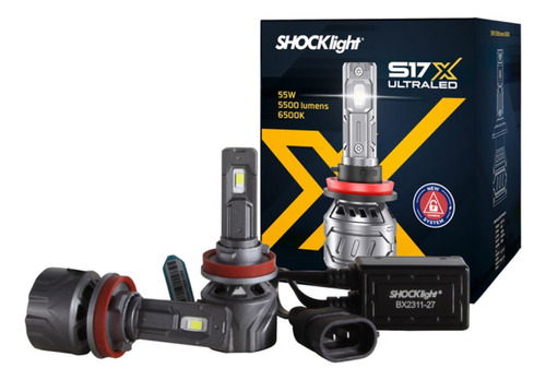 Par Lâmpada Ultraled Shocklight S17x 6500k 5500lm 55w Canbus