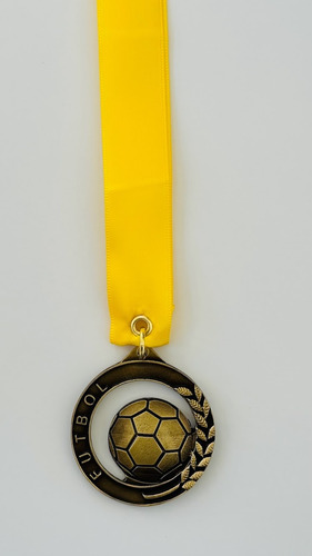 10 Medallas Metálicas Fútbol Laurel