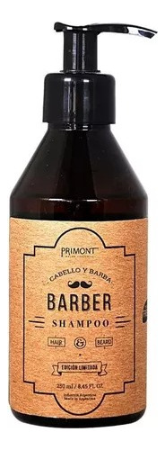 Shampoo Pelo Y Barba Primont Barber Barberia