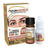 Kit Henna Para Sobrancelhas Castanho Médio - Nova Estética