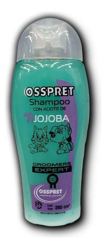 Shampoo Osspret Perros Y Gatos Con Aceite De Jojoba X 250ml Fragancia Frutal Fresco