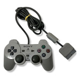 Controle Playstation 2 Original Cinza Relíquia Usado 