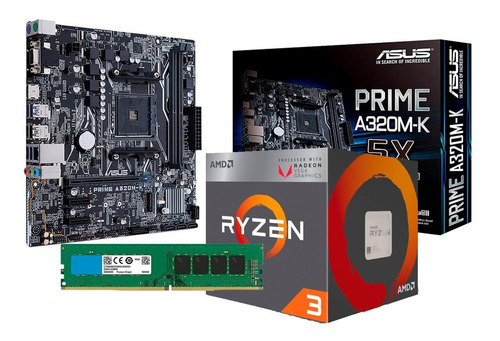 Combo Actualizacion Amd Ryzen 3 2200g + A320 + 8gb Fortnite