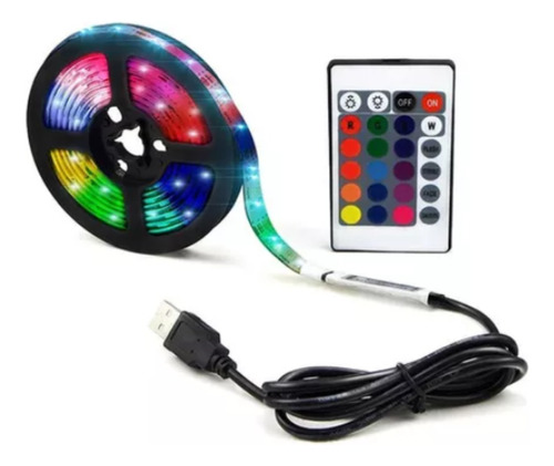 Fita Led Rgb 5m Usb P-5050-5