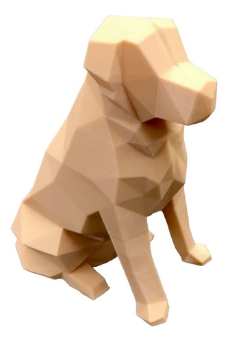 Golden Retriever Decoração Estatueta Geométrico - 20 Cm